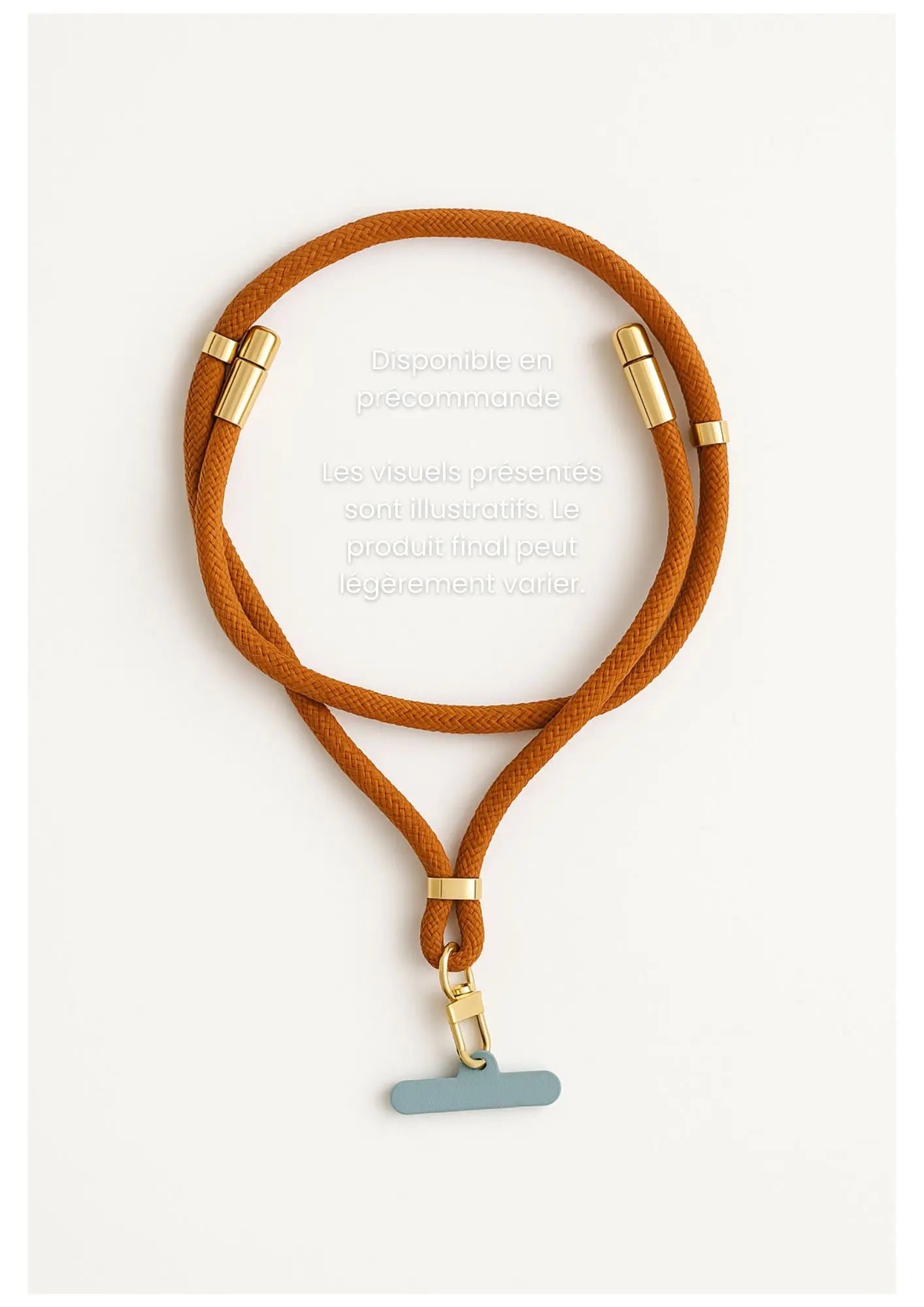 Iséa – Lanière de téléphone élégante avec câble USB-C intégré