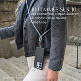 Iséa – Lanière de téléphone élégante avec câble USB-C intégré