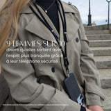 Iséa – Lanière de téléphone élégante avec câble USB-C intégré