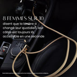 Iséa – Lanière de téléphone élégante avec câble USB-C intégré