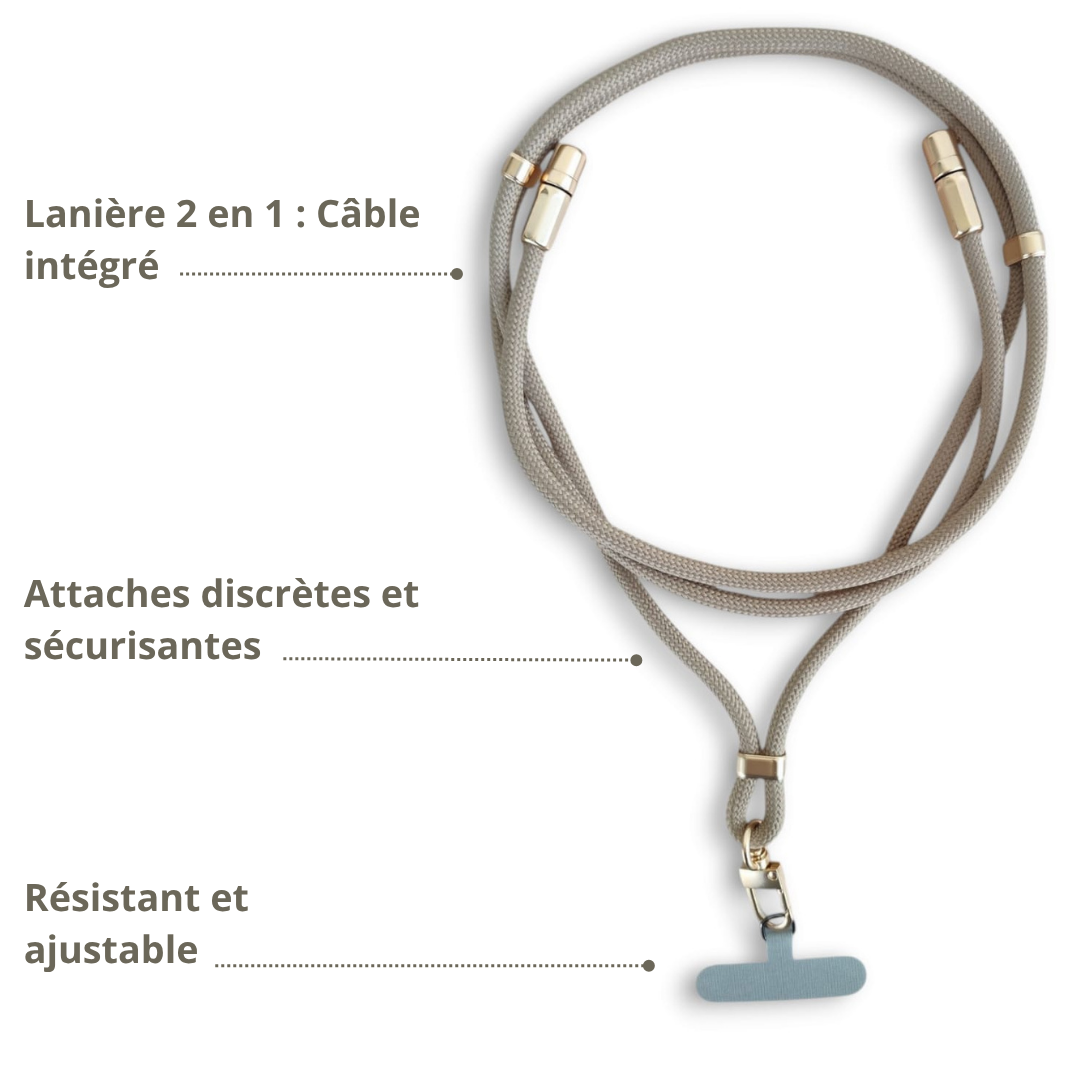 LYNALI ONE - Lanière de téléphone 2 en 1